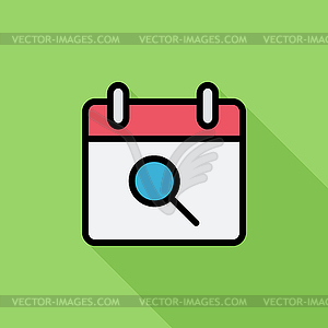 Calendar with search - vector EPS clipart