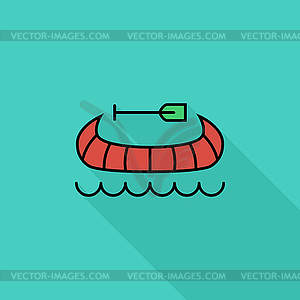Canoe icon - vector clipart