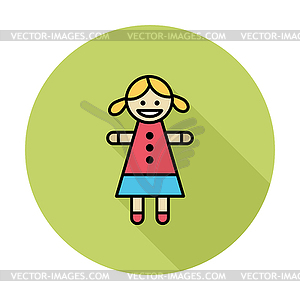 Doll toy - vector clipart