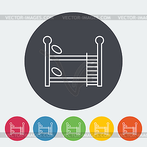 Bunk bed - vector image