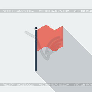 Flag single flat icon - vector image