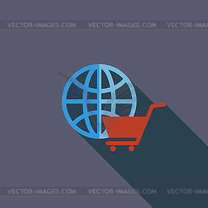 Global shopping - vector clipart