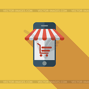 Mobile store - vector image