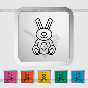 Кролик игрушек - стоковое векторное изображение