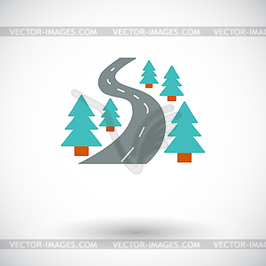 Road icon - vector image