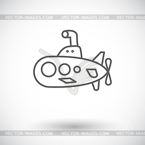 Подводная лодка - векторное изображение EPS