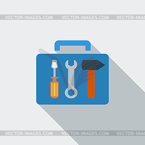 Tool box single icon - vector image