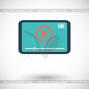 Video player icon - vector image