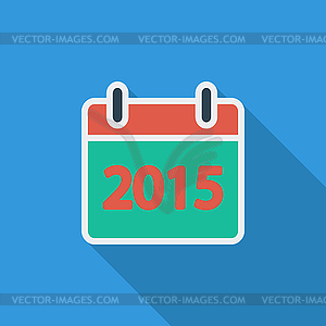 Calendar flat icon - color vector clipart