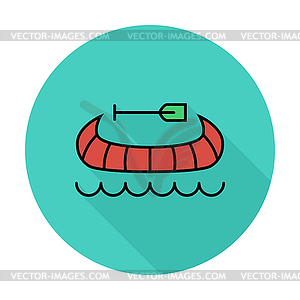 Canoe icon - vector image