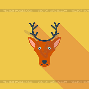 Deer icon - color vector clipart