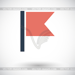 Flag flat single icon - color vector clipart