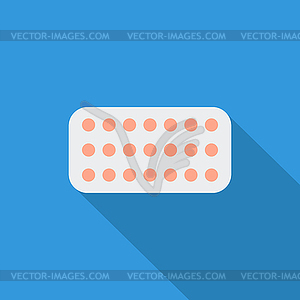 Contraceptive pills - vector clip art