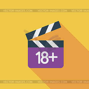 Adult movie clapper - vector clipart