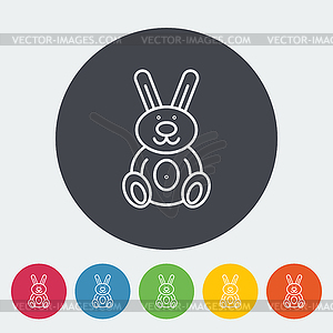 Rabbit toy - vector clipart