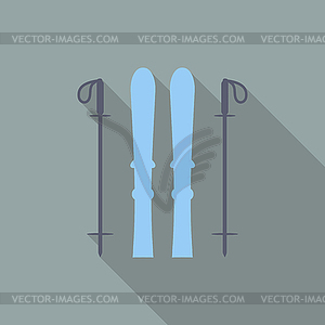 Ski icon - vector clipart