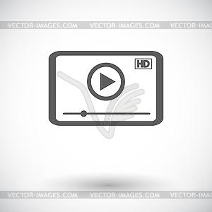 Video player icon - vector clipart