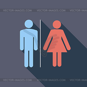 WC single icon - vector image