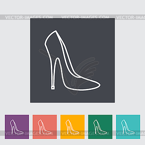 Woman shoes - color vector clipart