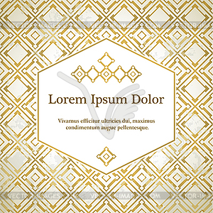 Invitation card with arabesque decor - vector clipart