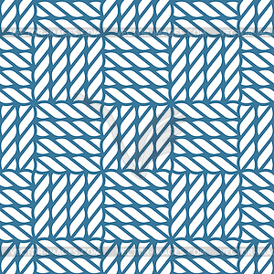 Seamless nautical rope knot pattern, lattice - vector clip art