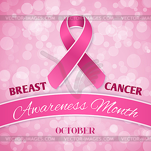 Осведомленность рака груди месяц - векторный эскиз