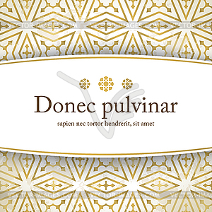 Invitation card with geometric decor - vector image