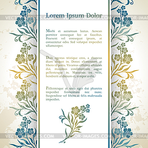 Invitation card with arabesque decor - vector image