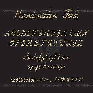 Handwritten Font, ink style - vector image