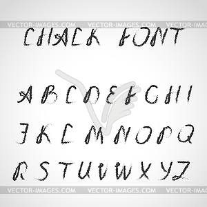 Handwritten Font, ink style - vector EPS clipart