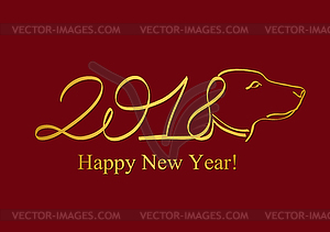Merry Christmas and Happy New Year background - vector clipart