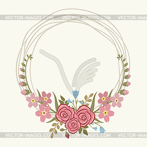 Romantic wedding invitation - vector clipart