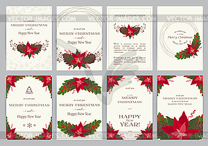 Merry Christmas and Happy New Year background - vector clip art