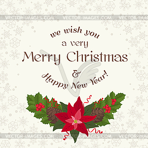 Merry Christmas and Happy New Year background - vector clipart