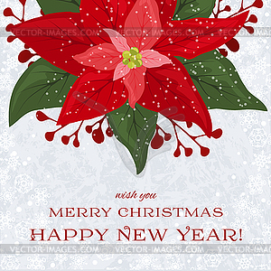 Merry Christmas and Happy New Year background - vector clip art