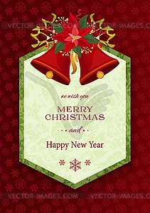 Merry Christmas and Happy New Year background - vector image