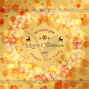 Merry Christmas and Happy New Year background - vector image