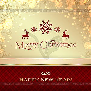 Merry Christmas and Happy New Year background - vector clip art