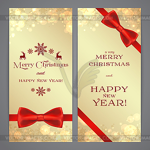 Merry Christmas and Happy New Year background - vector image