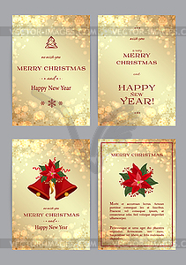 Frohe Weihnachten und Happy New Year Hintergründe - Vektor-Clipart