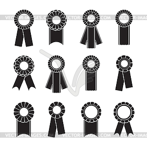 Set of prize ribbons - vector clip art