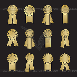 Set of prize ribbons - vector image