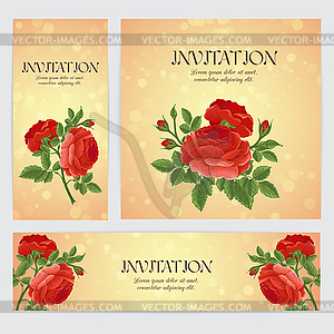 English red rose graphic flowers - stock vector clipart