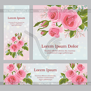 English pink rose graphic flowers - royalty-free vector image