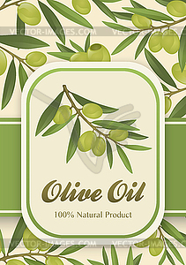 Background for olive oil - vector clipart