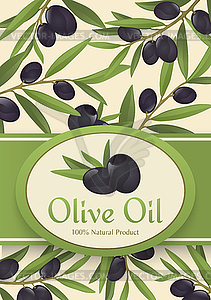 Background for olive oil - vector image