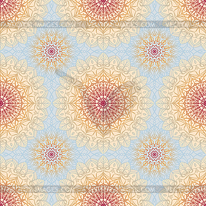 Seamless pattern with mandala - vector clipart