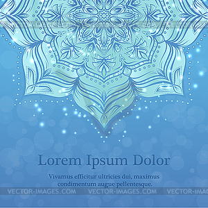 Flower mandala background - vector clipart