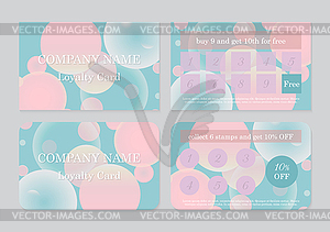 Set of two loyalty card templates - vector image