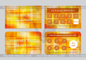 Set of two loyalty card templates - vector clipart